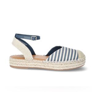 Time and Tru Stripe Ankle Strap Espadrille Shoes(Size 9.5)